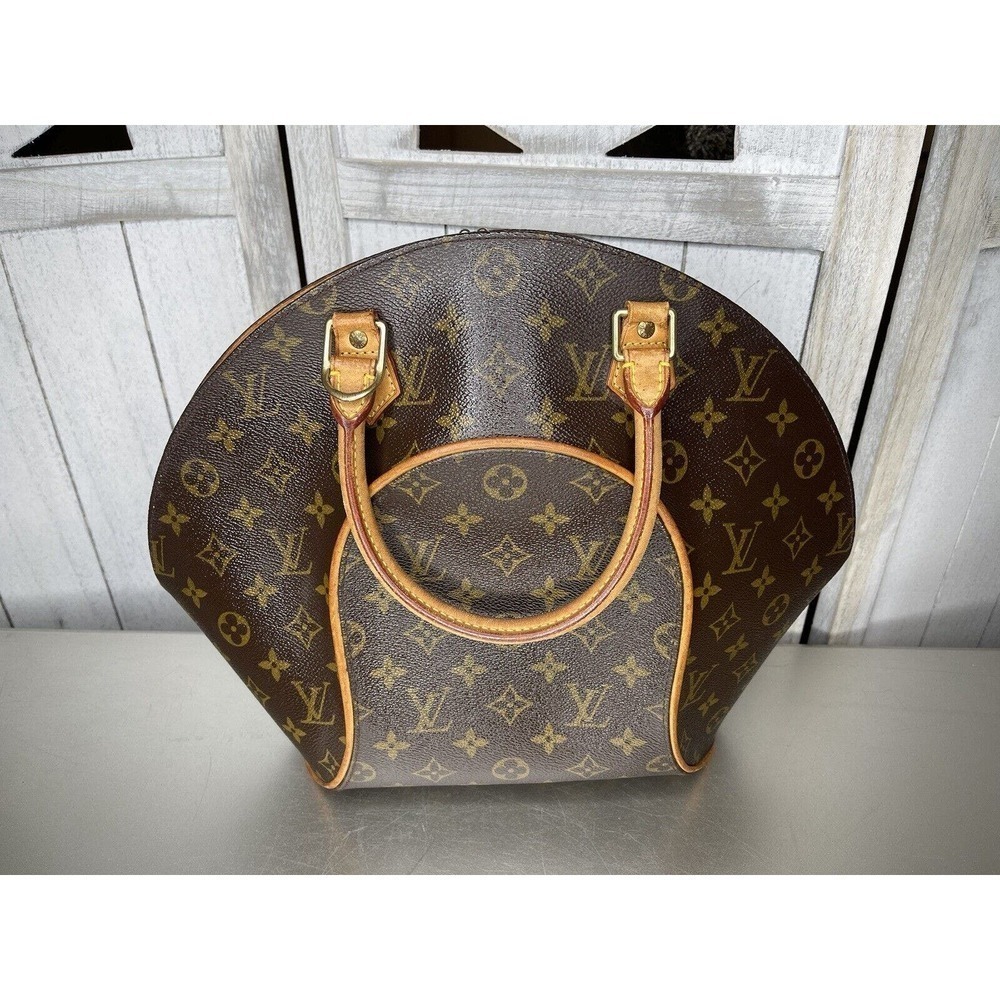 Louis Vuitton Monogram Ellipse PM Hand Bag Brown France Canvas